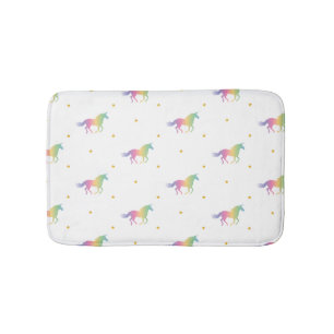 Rainbow Unicorns & Gold Stars Muster Badematte