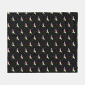 Rainbow Unicorns & Gold Stars Muster Fleecedecke (Vorderseite (Horizontal))