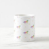 Rainbow Unicorns & Gold Stars Muster Kaffeetasse (Mittel)