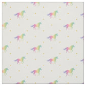 Rainbow Unicorns & Gold Stars Muster Stoff (Muster)