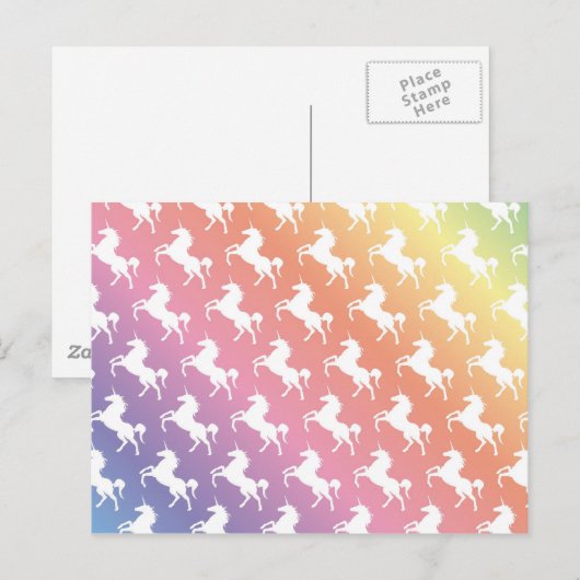 Rainbow Unicorns II Postkarte (Vorne/Hinten)