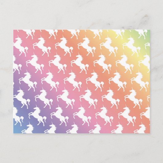 Rainbow Unicorns II Postkarte (Vorderseite)