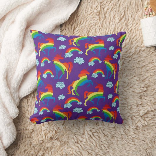 Rainbow Unicorns Kissen (Decke)