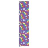 Rainbow Unicorns Kurzer Tischläufer (Vorderseite)
