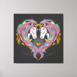 Rainbow Unicorns Leinwanddruck