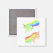 Rainbow Unicorns Magnet (Vorderseite/Rückseite)