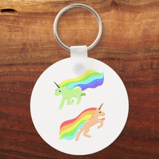 Rainbow Unicorns Schlüsselanhänger (Vorderseite)