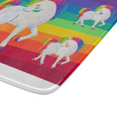 Rainbow Unicorns Schneidebrett (Ecke)