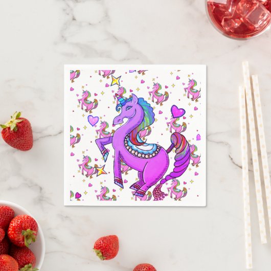 Rainbow Unicorns Serviette (Beispiel)