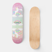 Rainbow Unicorns Skateboard (Vorderseite)