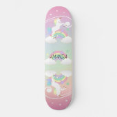 Rainbow Unicorns Skateboard (Vorderseite)
