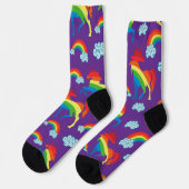 Rainbow Unicorns Socken (Linkes Detail)
