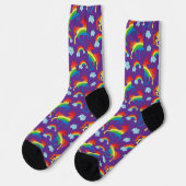 Rainbow Unicorns Socken (Linkes Detail)