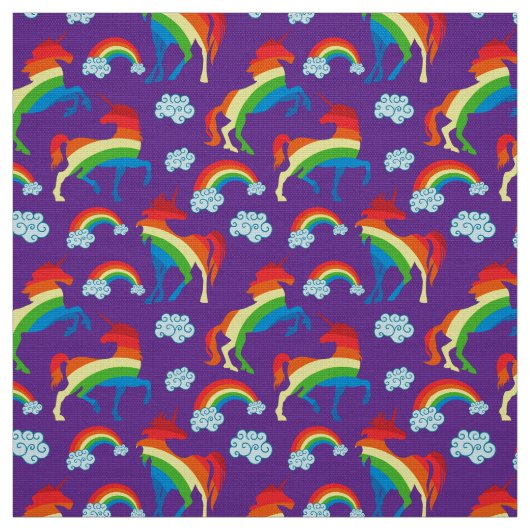 Rainbow Unicorns Stoff (Muster)
