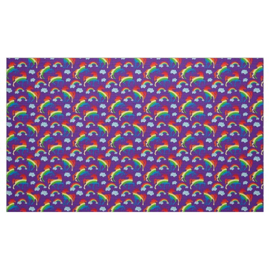 Rainbow Unicorns Stoff (Fat Quarter (45,7 x 55,9 cm))