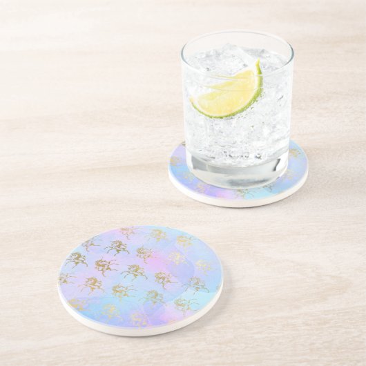 Rainbow Unicorns Untersetzer (Seite)