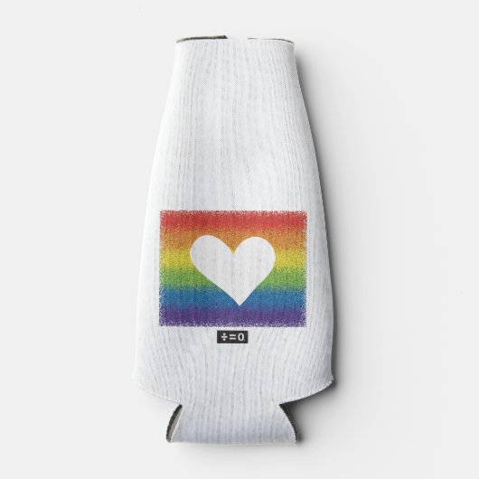 Rainbow Unity Heart Flaschenkühler (Vorderseite)