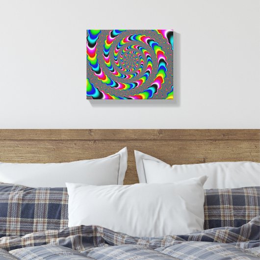 Rainbow Universe - Fraktal Art Leinwanddruck (Insitu (Schlafzimmer))