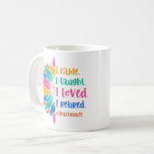 Rainbow untergräbt nie eine Lehre aus der öffentli Kaffeetasse (Vorderseite Links)