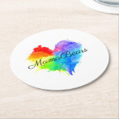 Rainbow-Untersetzer Runder Pappuntersetzer (Angewinkelt)