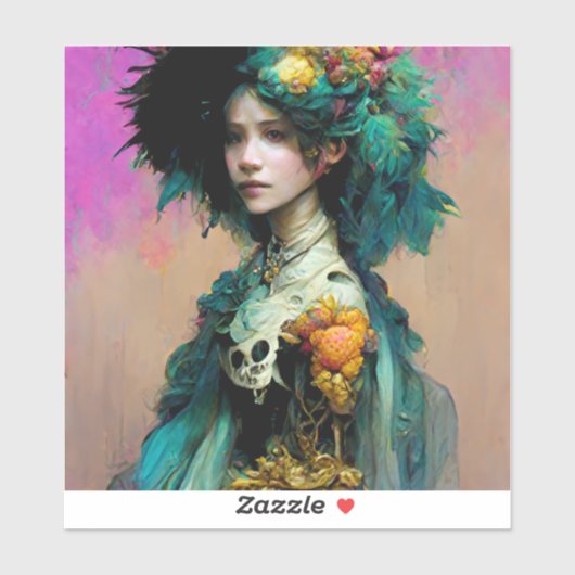 Rainbow Urchin 2 Fantasy Sci-Fi Aufkleber (Blatt)