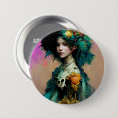 Rainbow Urchin 2 Fantasy Sci-Fi Button (Vorne & Hinten)