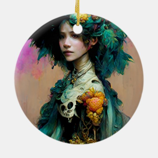 Rainbow Urchin 2 Fantasy Sci-Fi Keramik Ornament (Hinten)