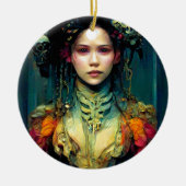 Rainbow Urchin Fantasy Sci-Fi Keramik Ornament (Vorne)