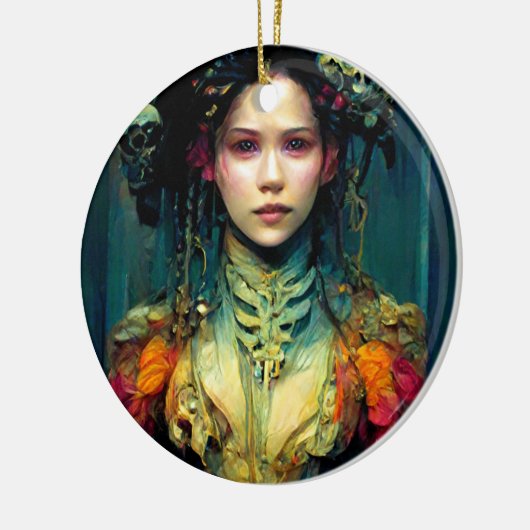 Rainbow Urchin Fantasy Sci-Fi Keramik Ornament (Links)