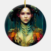 Rainbow Urchin Fantasy Sci-Fi Keramik Ornament (Hinten)