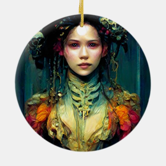 Rainbow Urchin Fantasy Sci-Fi Keramik Ornament (Hinten)