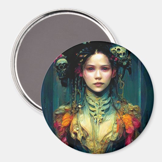 Rainbow Urchin Fantasy Sci-Fi Magnet (Vorderseite/Rückseite)