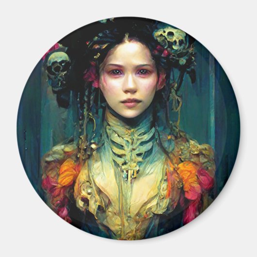 Rainbow Urchin Fantasy Sci-Fi Magnet (Vorne)