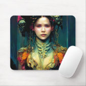 Rainbow Urchin Fantasy Sci-Fi Mousepad (Mit Mouse)