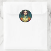 Rainbow Urchin Fantasy Sci-Fi Runder Aufkleber (Tasche)