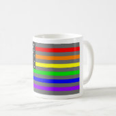 Rainbow US Fahne Kaffee Tasse (VorderseiteRechts)