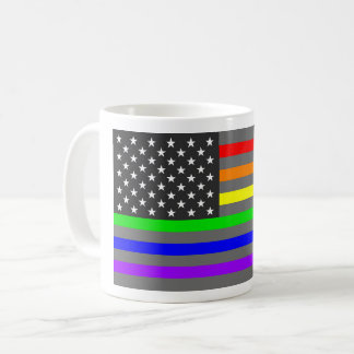 Rainbow US Fahne Kaffee Tasse
