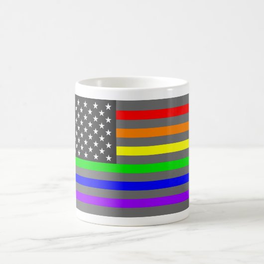Rainbow US Fahne Kaffee Tasse (Mittel)