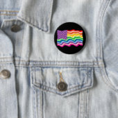 Rainbow US Flag Button (Beispiel)