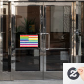Rainbow US Flag LGBT Prix Fensteraufkleber (Büro Tür)