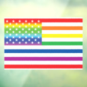 Rainbow US Flag LGBT Prix Fensteraufkleber (Blatt 3)