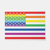 Rainbow US Flag LGBT Prix Fußmatte (Vorderseite)
