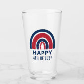 Rainbow USA American Independence Day 4. Juli Glas (Vorderseite)