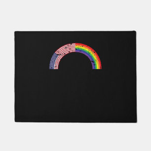 Rainbow USA Flag Gay Flag LGBT LGBTQ American Prid Fußmatte