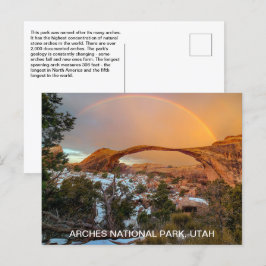 Rainbow Utah Arches Nationalpark Postkarte