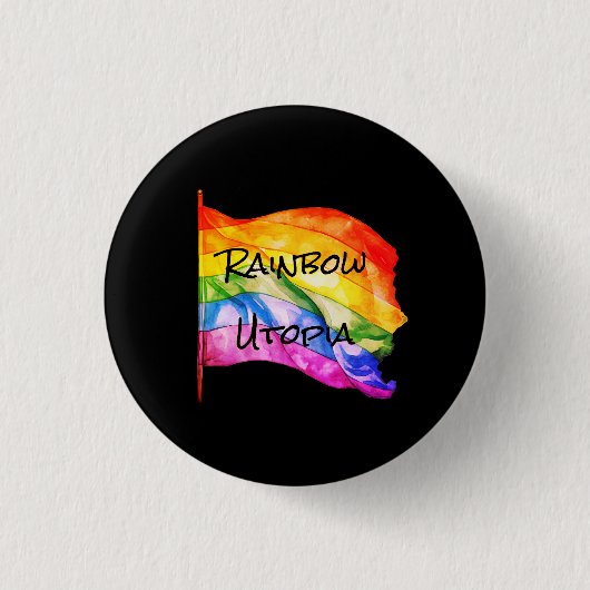 Rainbow Utopia Logo-Taste Button (Vorderseite)