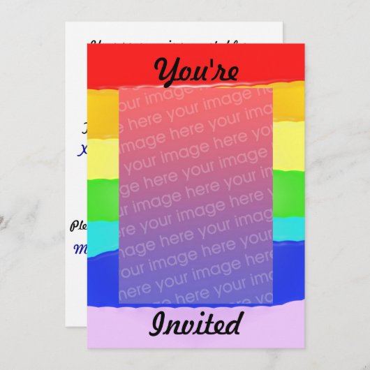 Rainbow v2 einladung (Vorne/Hinten)