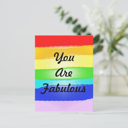 Rainbow v2 postkarte (Stehend Vorderseite)