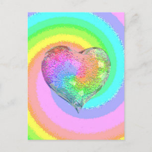 Rainbow Valentine Card Postkarte