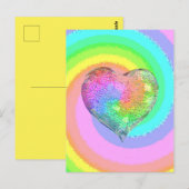 Rainbow Valentine Card Postkarte (Vorne/Hinten)